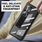 Sumoravibe - Applicabile A Samsung Zfold3 / Zfold4 Cerniera Piatta Pieghevole Custodia Per Cellulare Con Pellicola Galvanica