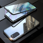 Sumoravibe - Custodia magnetica in vetro temperato per telefono a doppia faccia per Samsung
