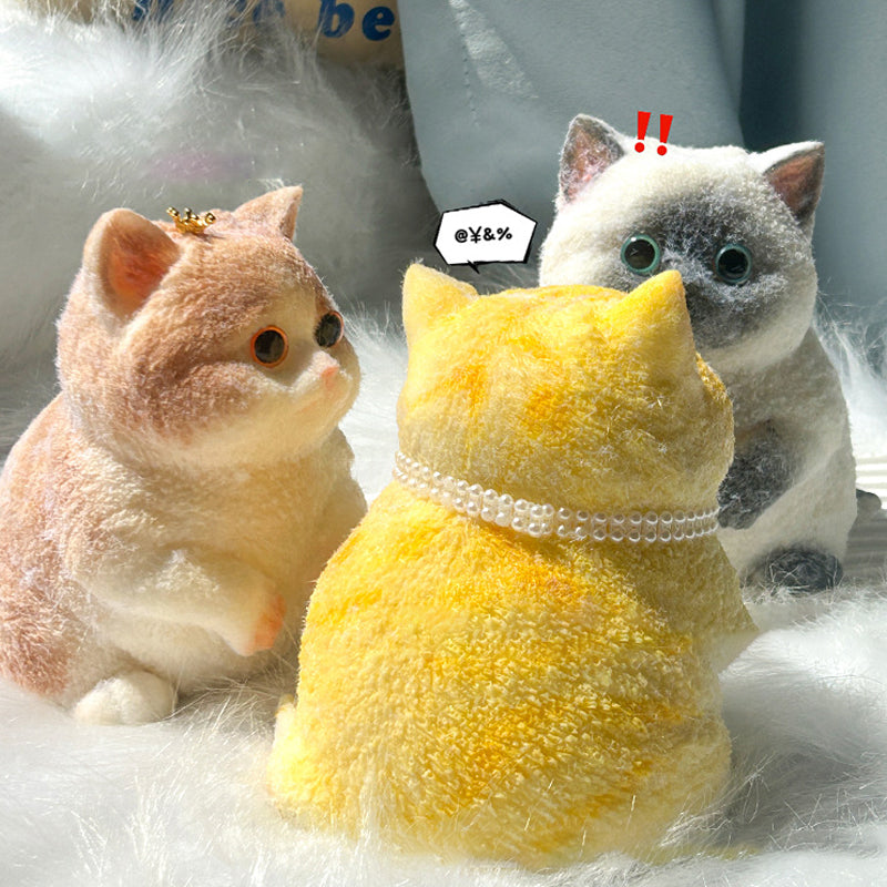 Sumoravibe - Giocattolo Antistress Carino e Morbido Squishy a Forma di Gatto