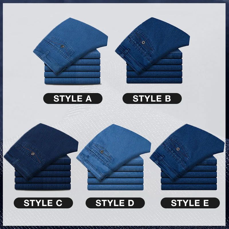 Sumoravibe - Jeans straight fit a vita alta da uomo
