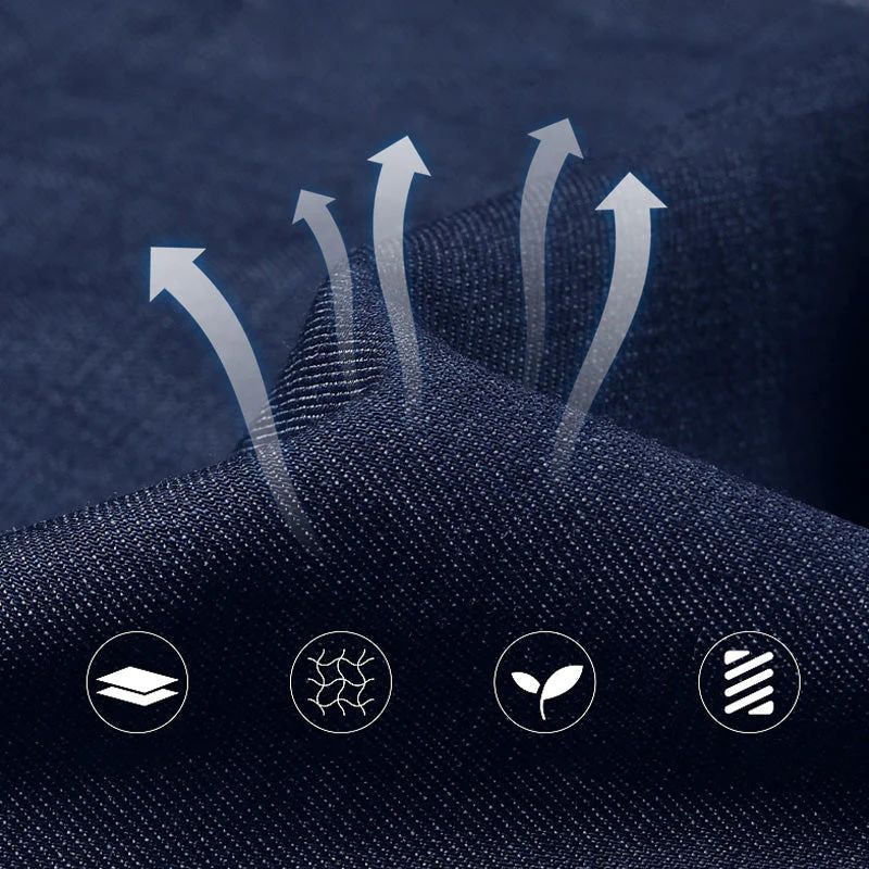 Sumoravibe - Jeans straight fit a vita alta da uomo