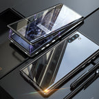 Sumoravibe - Custodia magnetica per telefono in vetro temperato a doppia faccia per Samsung