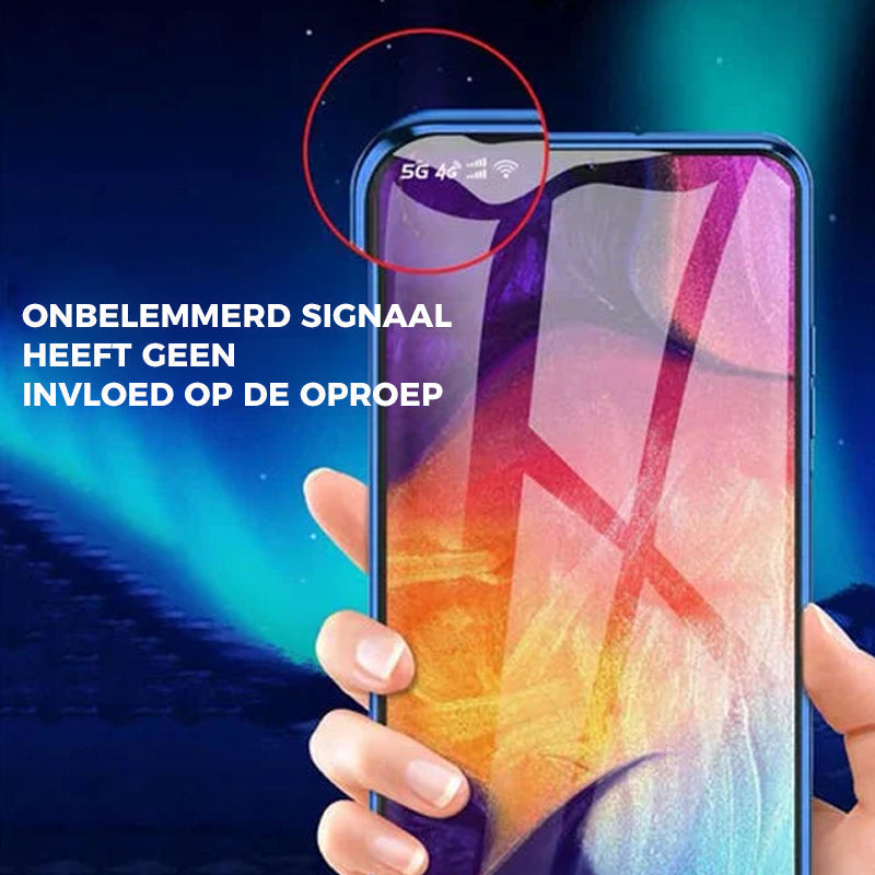 Sumoravibe - Custodia magnetica per telefono in vetro temperato a doppia faccia per Samsung