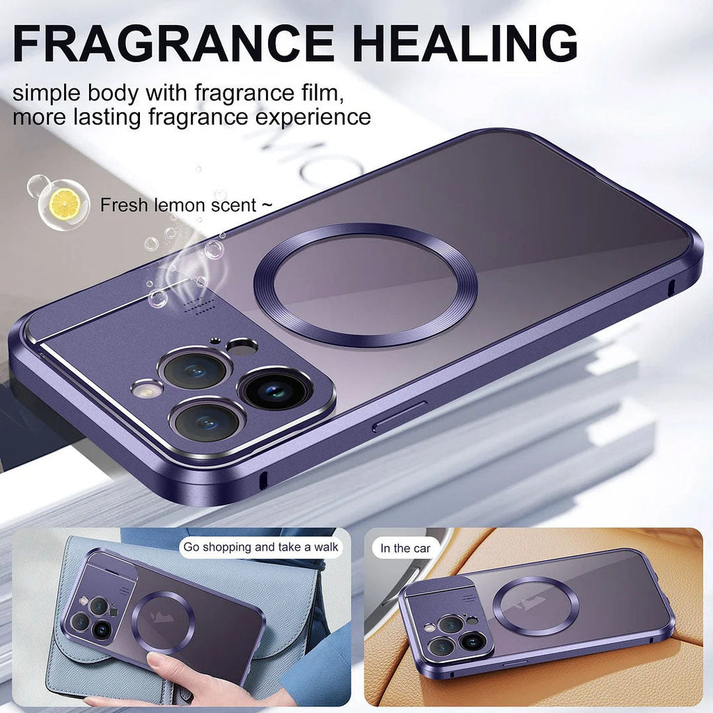 Sumoravibe - Magnetico Pieghevole Supporto Aromaterapia Custodia Per Telefono Per iPhone 14/13 Serie