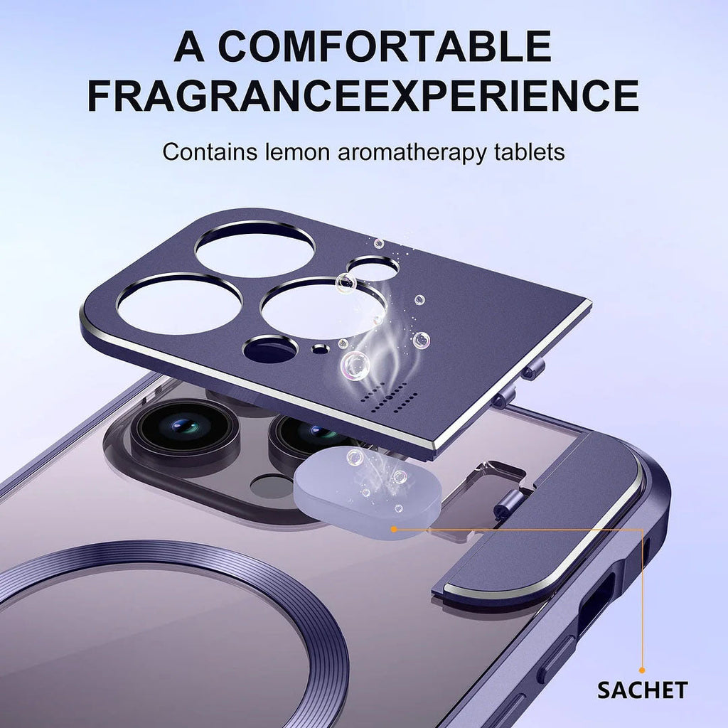 Sumoravibe - Magnetico Pieghevole Supporto Aromaterapia Custodia Per Telefono Per iPhone 14/13 Serie