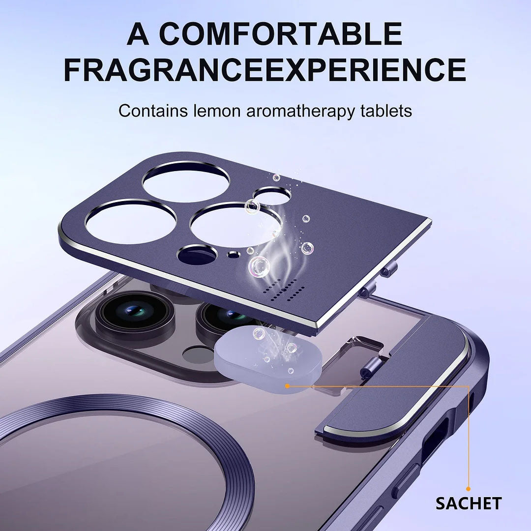 Sumoravibe - Magnetico Pieghevole Supporto Aromaterapia Custodia Per Telefono Per iPhone 14/13 Serie