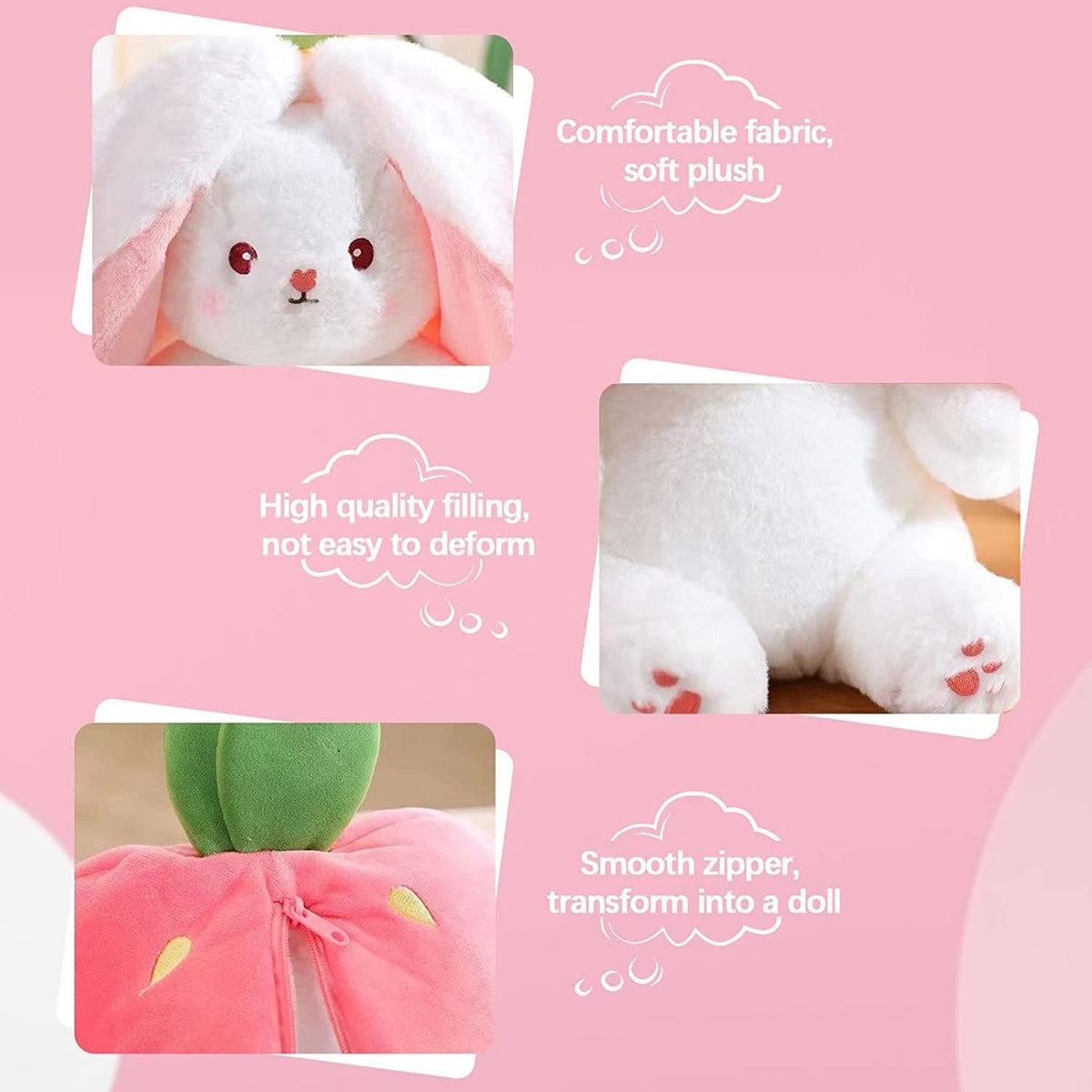 Sumoravibe - Peluche con Coniglietto di Fragola per Pasqua