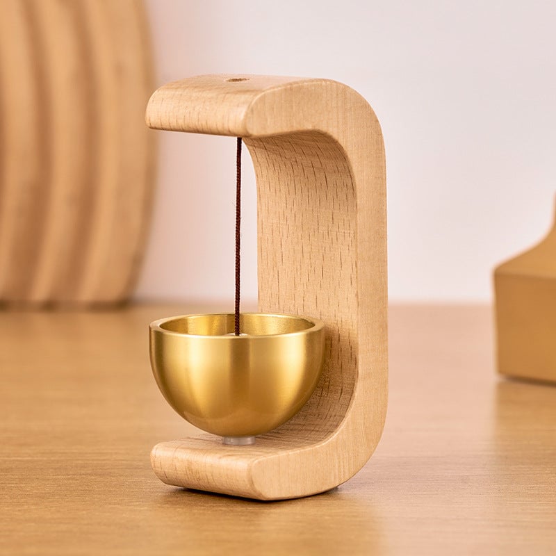 Sumoravibe - Campanello Eolico Magnetico in Legno - Campanello e Decorazione per Porta