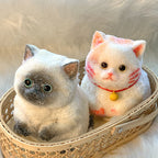 Sumoravibe - Giocattolo Antistress Carino e Morbido Squishy a Forma di Gatto