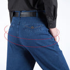 Sumoravibe - Jeans straight fit a vita alta da uomo