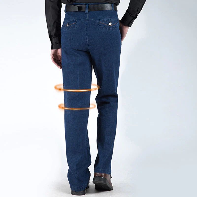 Sumoravibe - Jeans straight fit a vita alta da uomo