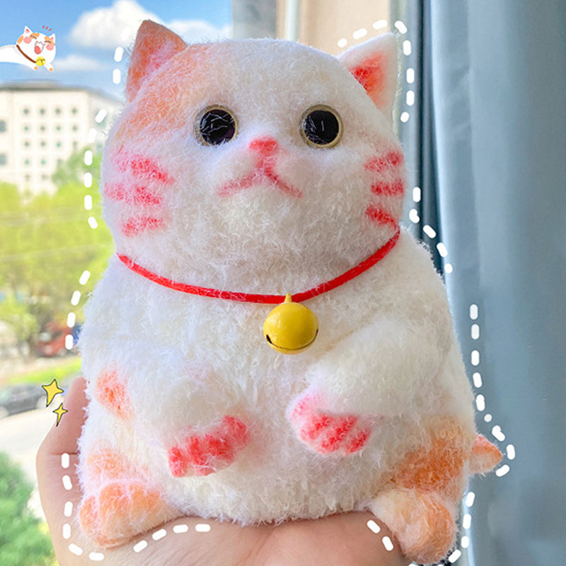 Sumoravibe - Giocattolo Antistress Carino e Morbido Squishy a Forma di Gatto
