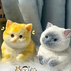 Sumoravibe - Giocattolo Antistress Carino e Morbido Squishy a Forma di Gatto