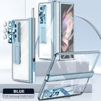 Sumoravibe - Applicabile A Samsung Zfold3 / Zfold4 Cerniera Piatta Pieghevole Custodia Per Cellulare Con Pellicola Galvanica