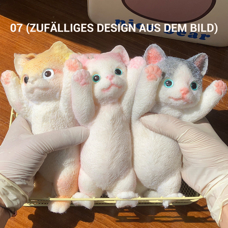 Sumoravibe - Giocattolo Antistress Carino e Morbido Squishy a Forma di Gatto