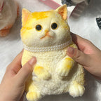 Sumoravibe - Giocattolo Antistress Carino e Morbido Squishy a Forma di Gatto