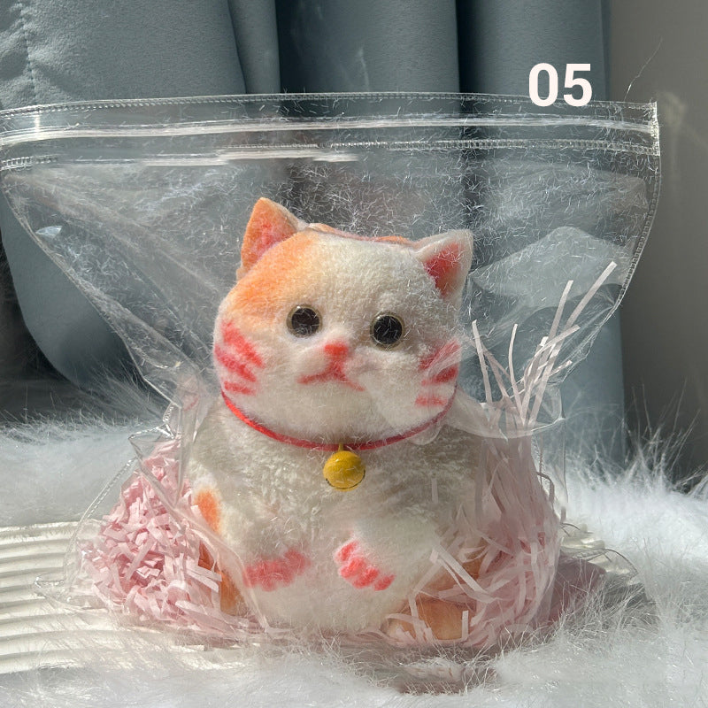 Sumoravibe - Giocattolo Antistress Carino e Morbido Squishy a Forma di Gatto