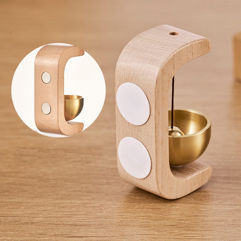 Sumoravibe - Campanello Eolico Magnetico in Legno - Campanello e Decorazione per Porta