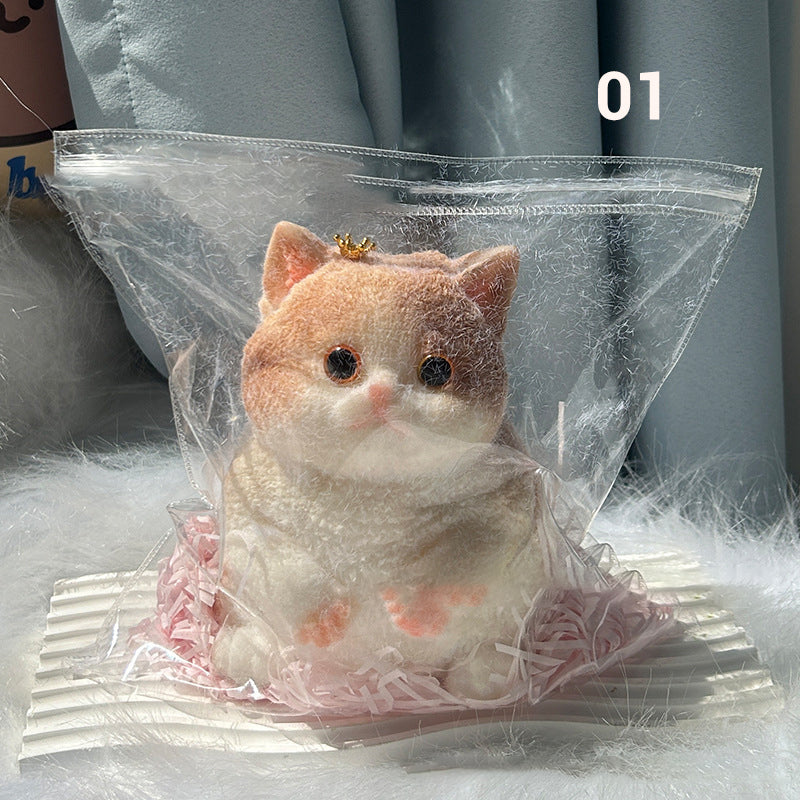 Sumoravibe - Giocattolo Antistress Carino e Morbido Squishy a Forma di Gatto