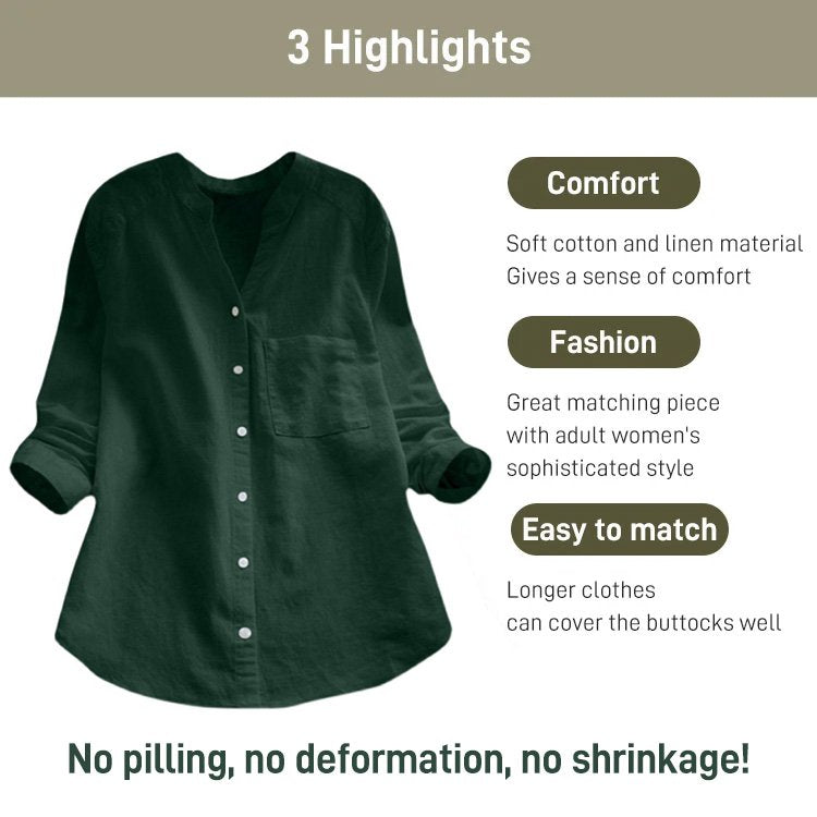 Sumoravibe - Camicia ampia casual in cotone di lino fatta a mano in stile giapponese (? Acquista 2 automatici con uno sconto del 10% e spedizione gratuita?)