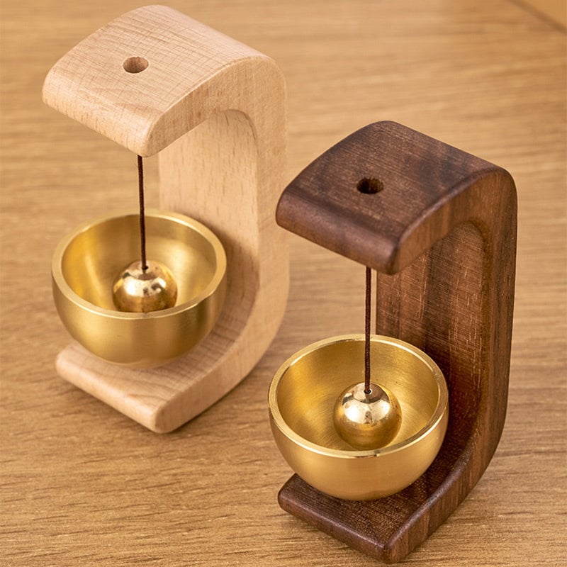 Sumoravibe - Campanello Eolico Magnetico in Legno - Campanello e Decorazione per Porta