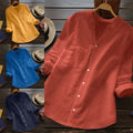 Sumoravibe - Camicia ampia casual in cotone di lino fatta a mano in stile giapponese (? Acquista 2 automatici con uno sconto del 10% e spedizione gratuita?)