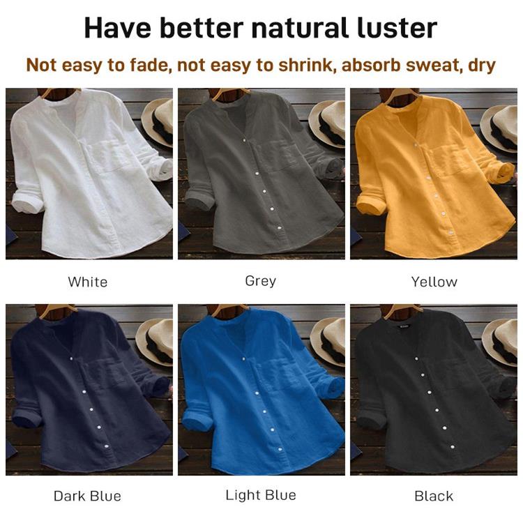 Sumoravibe - Camicia ampia casual in cotone di lino fatta a mano in stile giapponese (? Acquista 2 automatici con uno sconto del 10% e spedizione gratuita?)