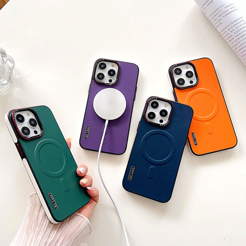 Sumoravibe - Custodia magnetica in pelle per la serie iPhone