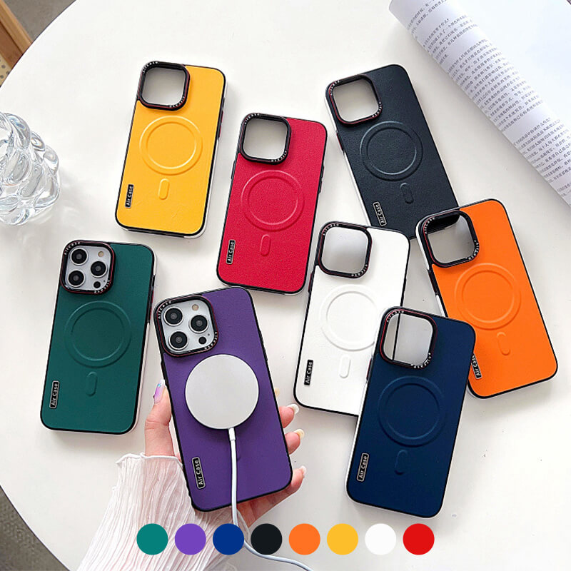 Sumoravibe - Custodia magnetica in pelle per la serie iPhone