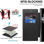 Sumoravibe - Custodia per telefono cellulare Flip in pelle PU con texture per Samsung