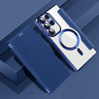 Sumoravibe - Custodia per telefono cellulare Flip in pelle PU con texture per Samsung