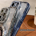 Sumoravibe - Custodia magnetica per iPhone con strass glitterati e supporto invisibile (SCONTO 56%)