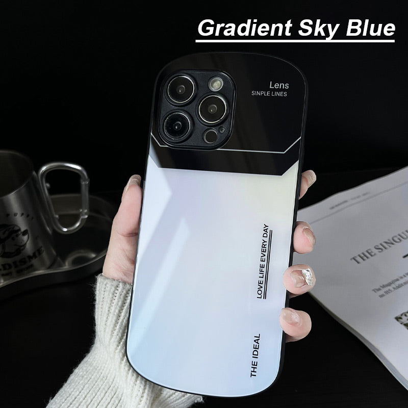Sumoravibe - Custodia per telefono in vetro sfumato per iPhone