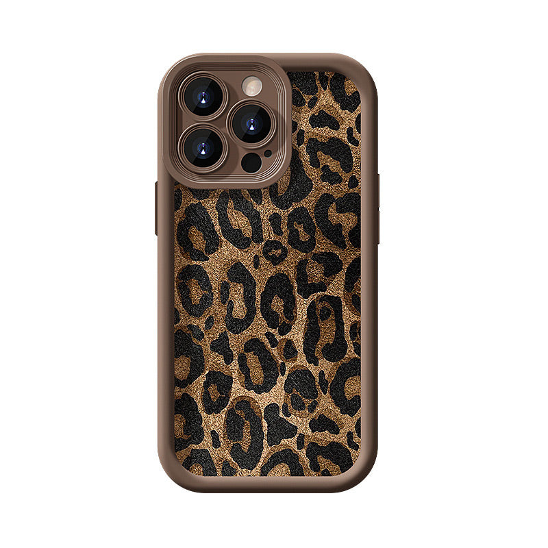 Sumoravibe - Custodia per iPhone con Stampa Leopardo e Laccetto