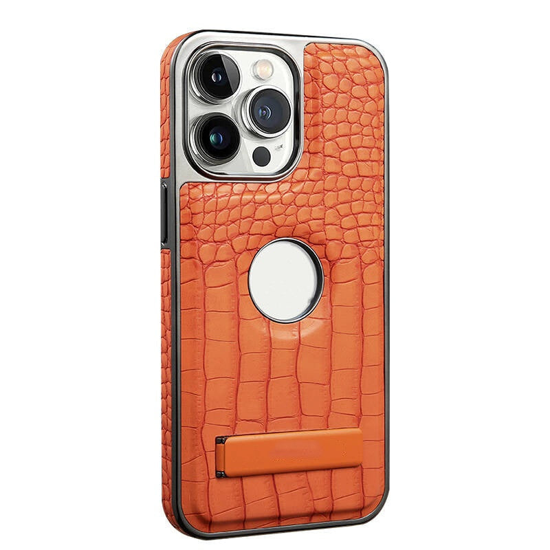 Sumoravibe - Custodia Magnetica per Telefono con Supporto con Motivo a Coccodrillo