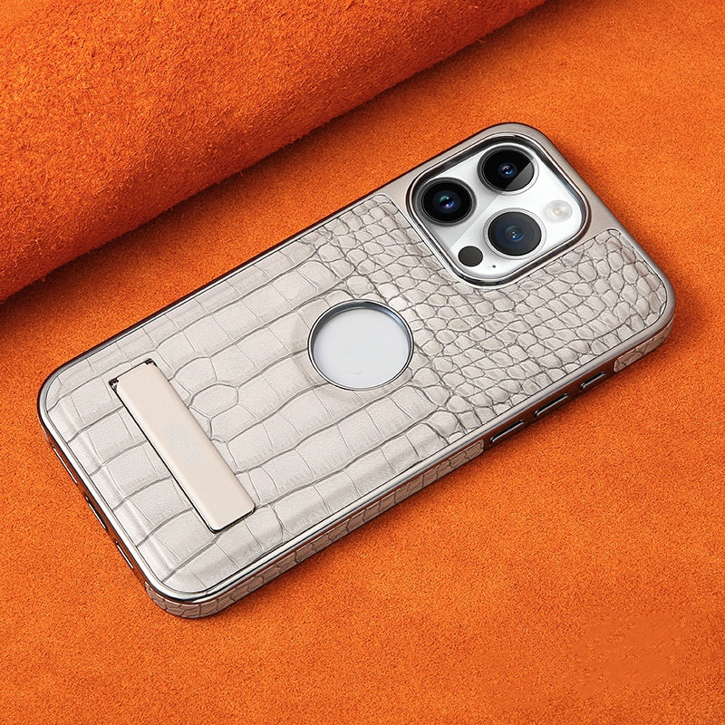 Sumoravibe - Custodia Magnetica per Telefono con Supporto con Motivo a Coccodrillo