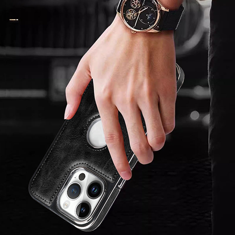 Sumoravibe - Custodia in Pelle di Lusso per iPhone