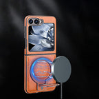 Sumoravibe - Custodia Magnetica con Supporto a Anello per Galaxy Z Flip Serie