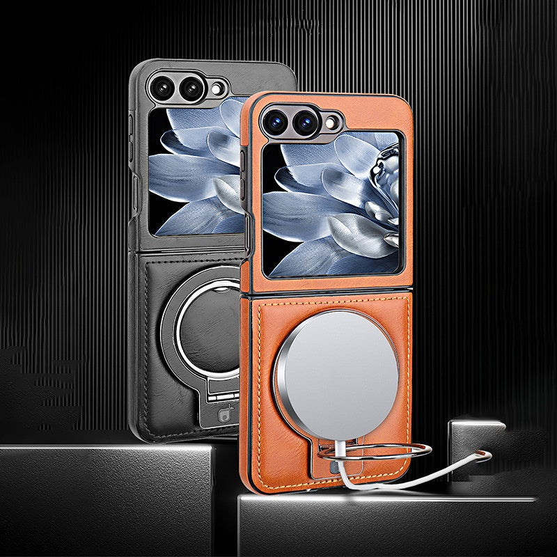 Sumoravibe - Custodia Magnetica con Supporto a Anello per Galaxy Z Flip Serie