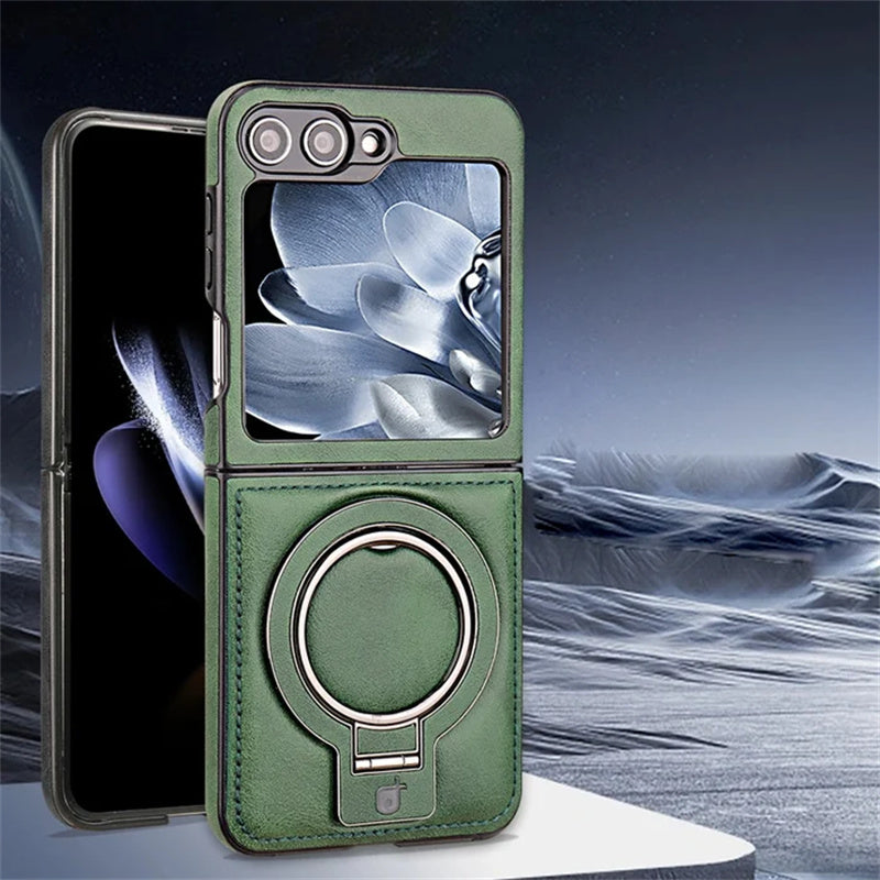 Sumoravibe - Custodia Magnetica con Supporto a Anello per Galaxy Z Flip Serie