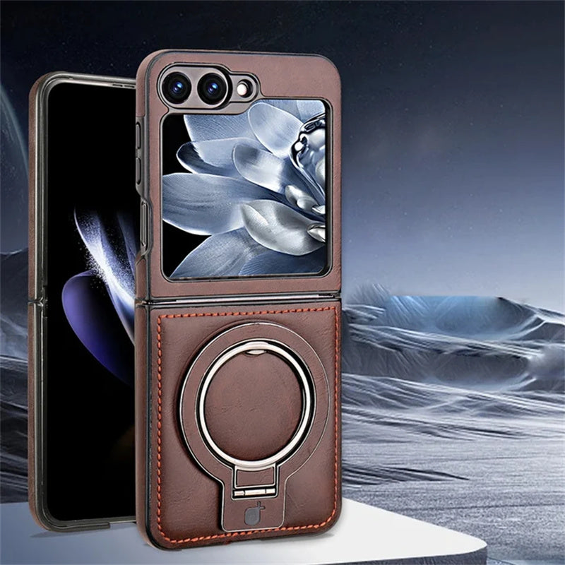 Sumoravibe - Custodia Magnetica con Supporto a Anello per Galaxy Z Flip Serie