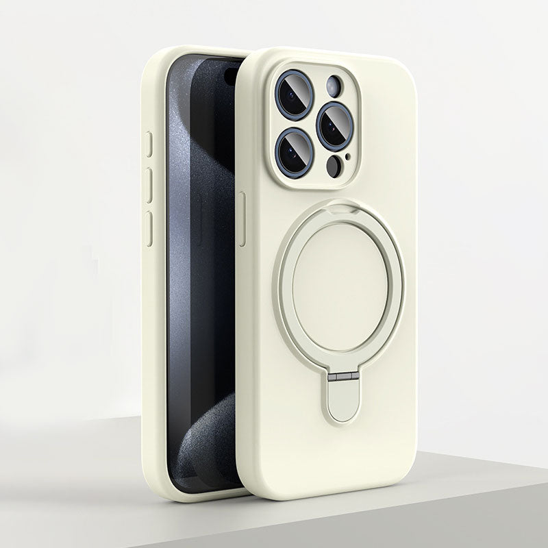 Sumoravibe - Custodia magnetica per cellulare in silicone con staffa per iPhone