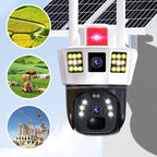Sumoravibe - 2025🔥360° Telecamera di sorveglianza solare intelligente con monitoraggio a tre schermi✨