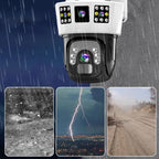 Sumoravibe - 2025🔥360° Telecamera di sorveglianza solare intelligente con monitoraggio a tre schermi✨