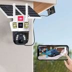 Sumoravibe - 2025🔥360° Telecamera di sorveglianza solare intelligente con monitoraggio a tre schermi✨
