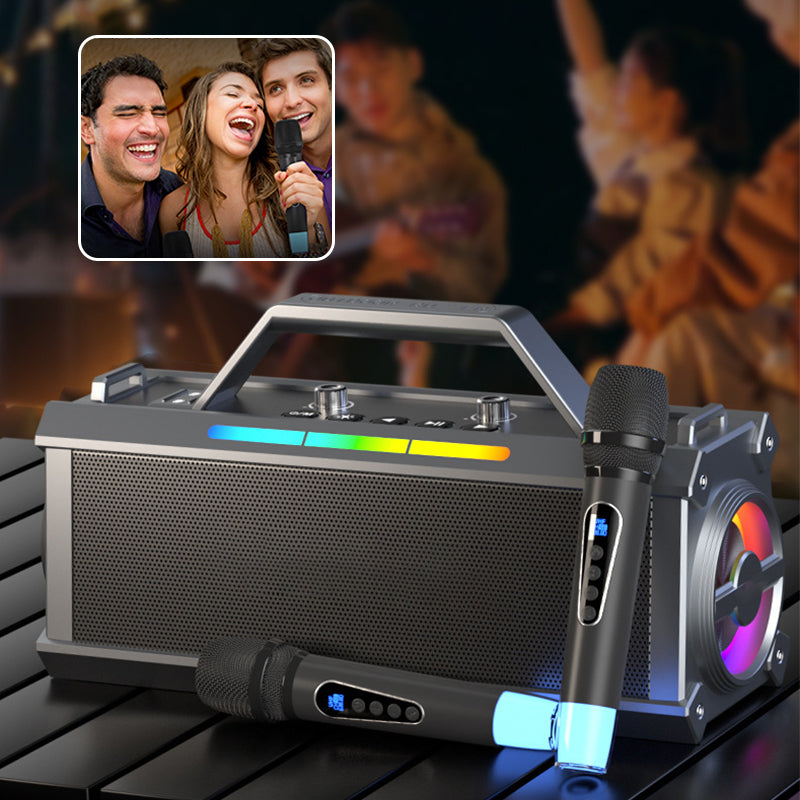 Sumoravibe - Altoparlante Bluetooth Karaoke da 200W con Microfono Senza Fili