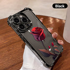 Sumoravibe - Custodia Anti-Caduta con Rosa Rossa per iPhone Serie 13-16