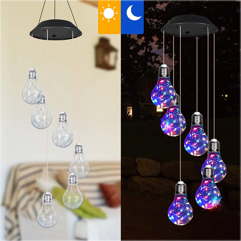 Sumoravibe - Campanelli Eolici con Lampadina LED Colorata ad Energia Solare