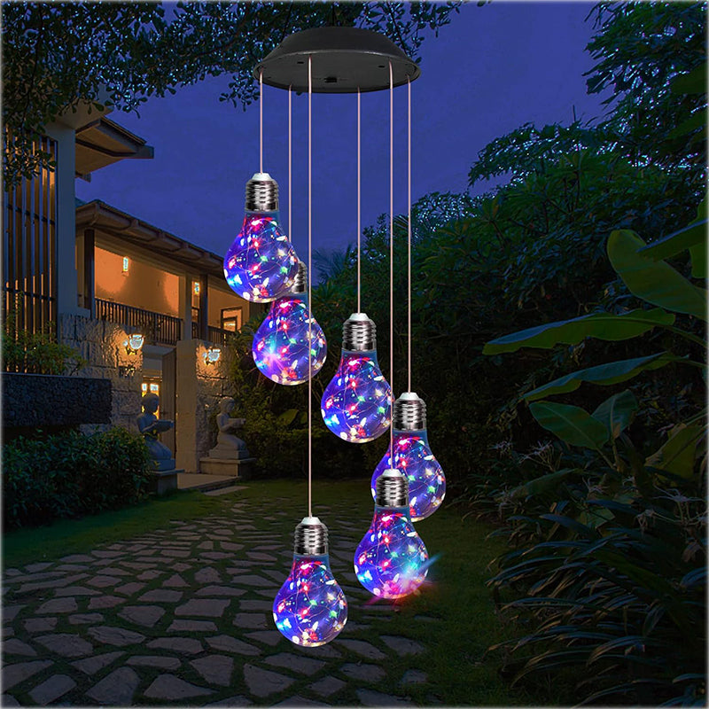 Sumoravibe - Campanelli Eolici con Lampadina LED Colorata ad Energia Solare