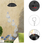 Sumoravibe - Campanelli Eolici con Lampadina LED Colorata ad Energia Solare
